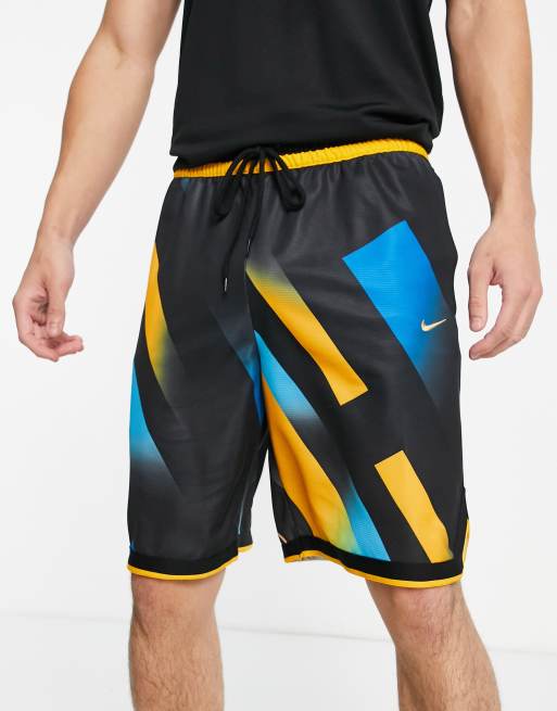 Nike Basketball – Schwarze Shorts mit Grafik-Print