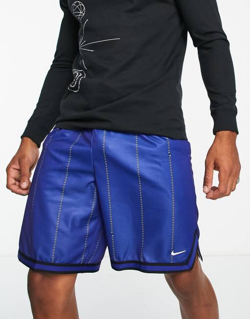 Nike Basketball – Seasonal Exploration DNA – Blå kritstrecksrandiga shorts, 10 tum