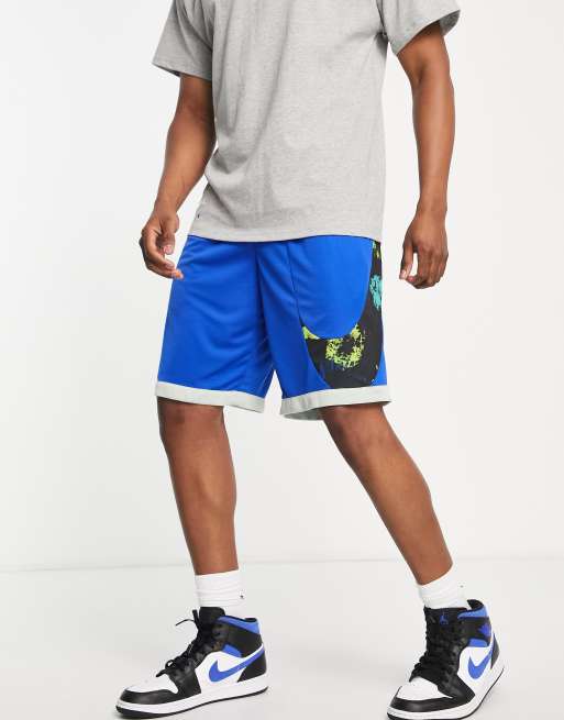 Nike Basketball - Short en tissu Dri-FIT avec appliqué virgule - Bleu