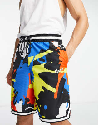 Nike Splatter Pack Graphic Shorts In Black/multi ModeSens