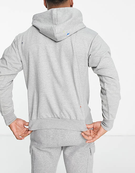 Nike Basketball Splatter Pack hoodie in gray heather | ASOS