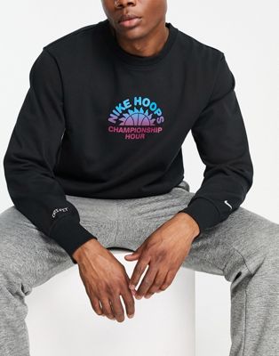 Nike Basketball Standard Issue graphic sweat in black