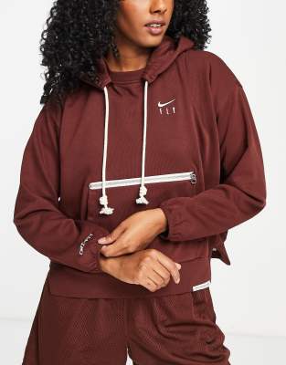 Nike Basketball – Standard Issue – Kapuzenpullover in Bronze  