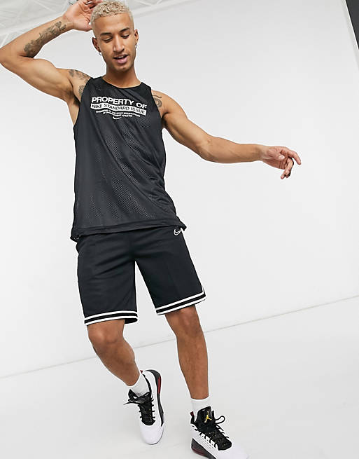 Nike Basketball standard issue reversible tank top in black | ASOS