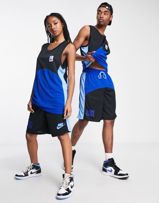 Nike Basketball Starting Five Debardeur unisexe en jersey Dri FIT Bleu