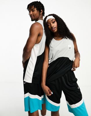 Nike Basketball Starting Five Dri-Fit unisex jersey in grey and black - ASOS Price Checker