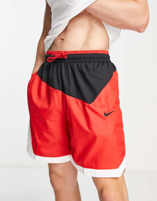 Nike Basketball Starting Five Shorts in Rot mit Logo ASOS