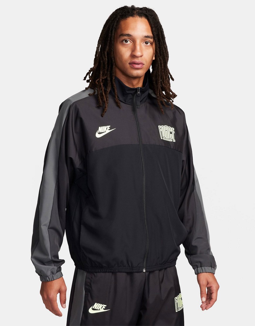 Nike Basketball Starting Five woven jacket in black