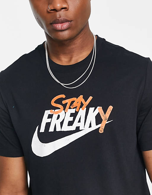 Nike Basketball Stay Freaky printed t-shirt in black