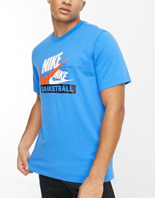 Nike Basketball logo t-shirt in blue - ASOS Price Checker