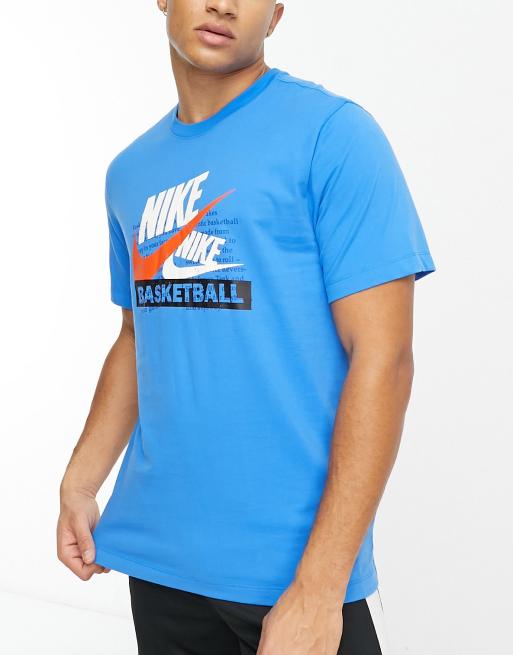 Nike Basketball T shirt logo Bleu ASOS