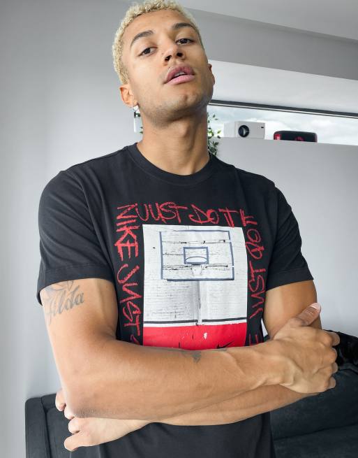 Nike Basketball - T-shirt avec photo - Noir