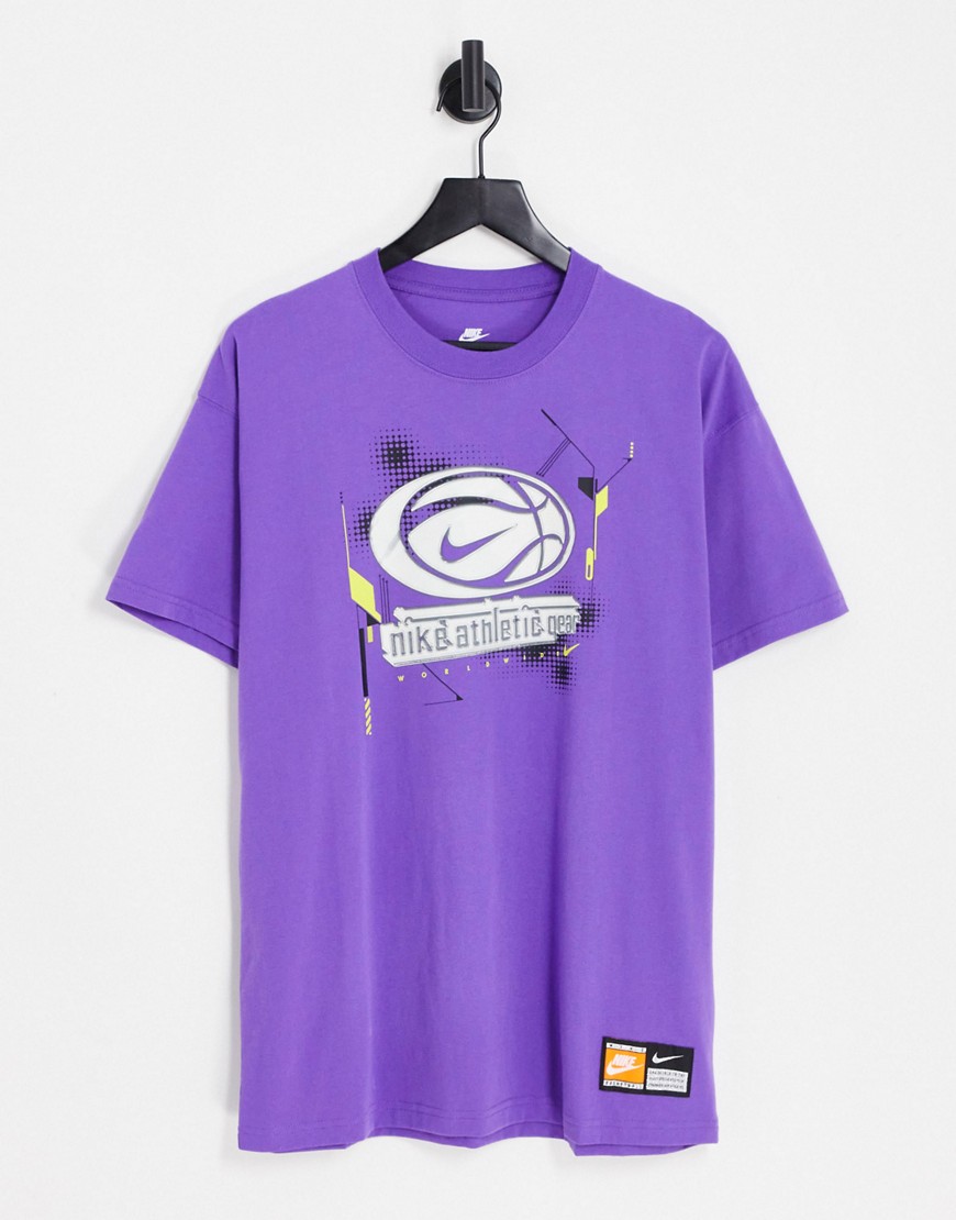 Nike Basketball T-shirt in wild violet-Gray
