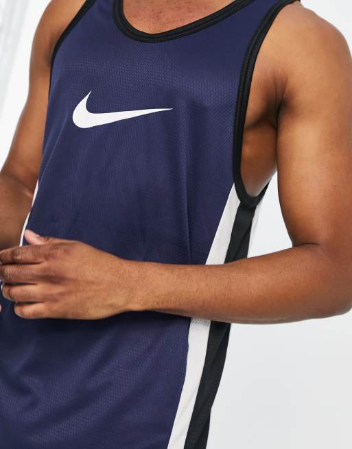 Sleeveless Muskelshirt Nike Nike Basketball – Tanktop In Blau Mit
