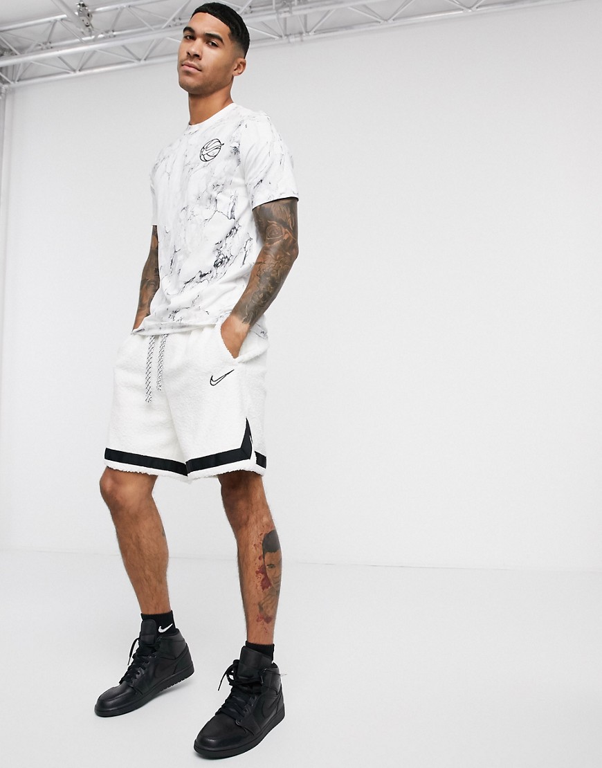Nike Basketball Throwback Cozy Shorts In White