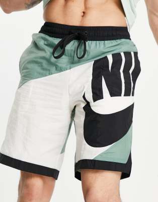 nike throwback shorts green