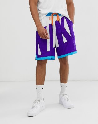 purple and teal nike shorts