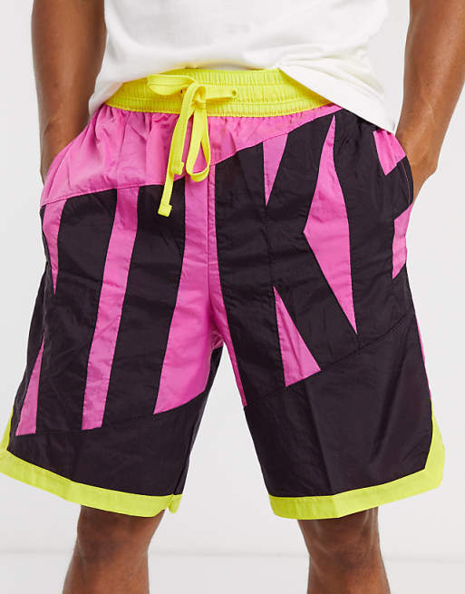 Nike Basketball throwback shorts with large logo in purple | ASOS