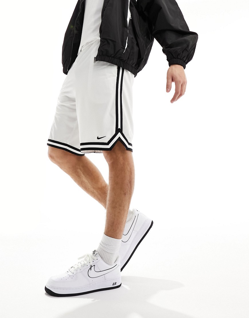 Nike Basketball Unisex DNA 10inch shorts in white