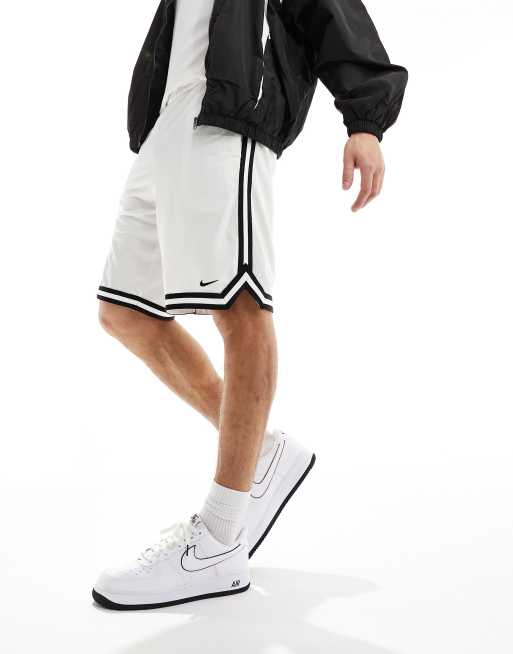 Nike Basketball Unisex DNA 10inch shorts in white 