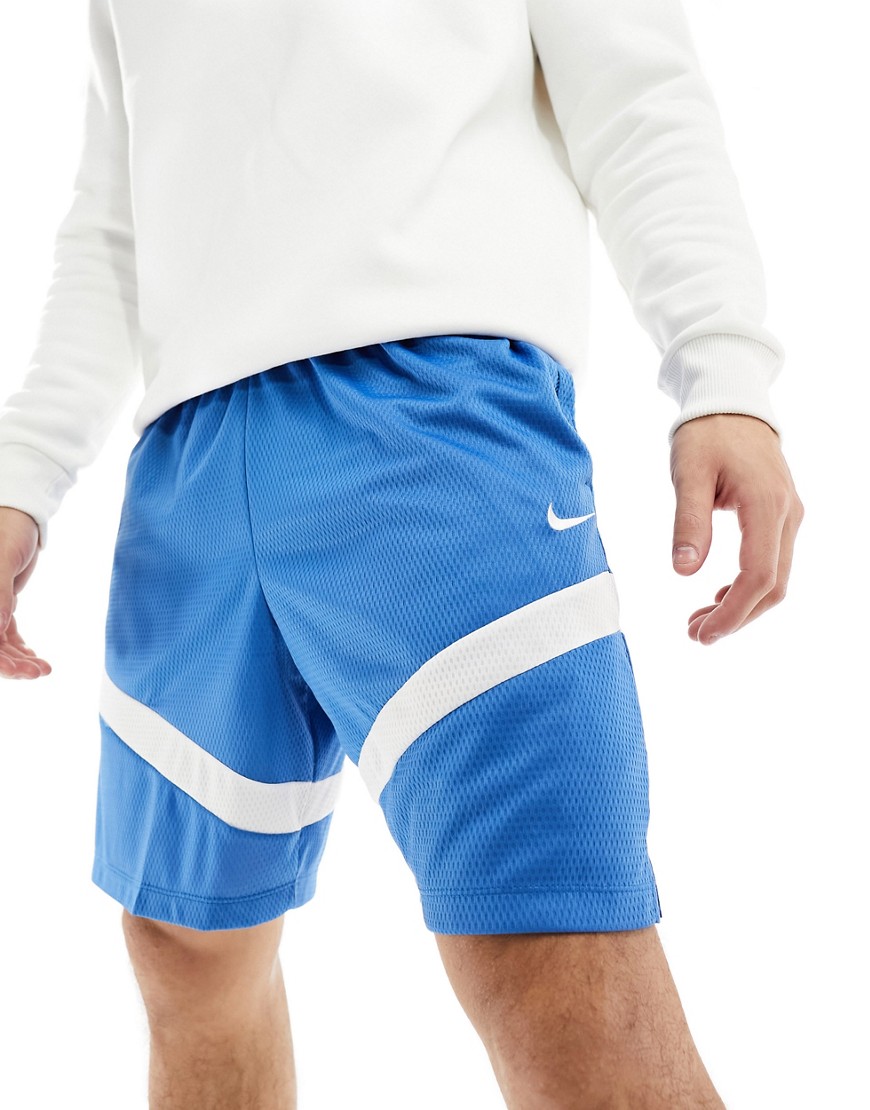 Nike Basketball Unisex DNA 8inch shorts in blue multi