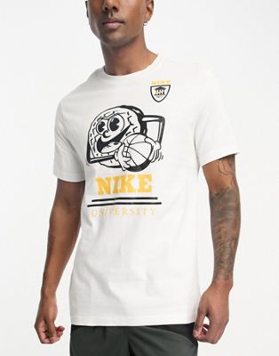 Nike Basketball University print t-shirt in white - ASOS Price Checker