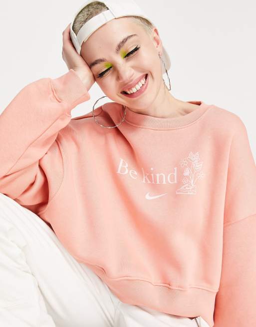 Asos pink nike jumper clearance
