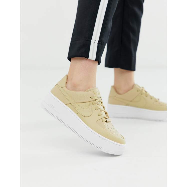 Nike beige air force 1 sage low sneakers | ASOS