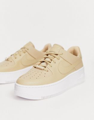 Nike beige air force 1 sage low sneakers | ASOS