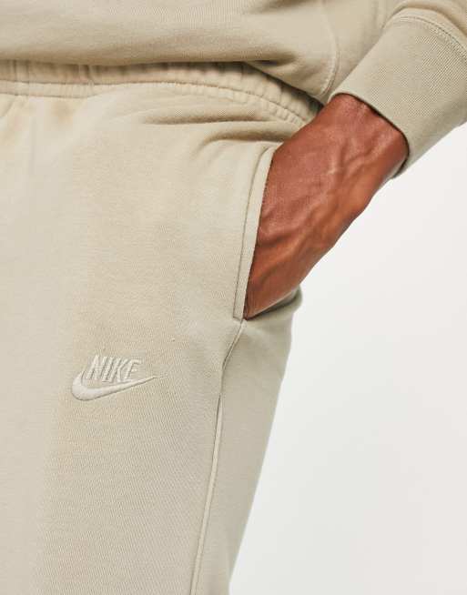 Nike – Beige mjukisbyxor i fransk frotté med ombréeffekt, 3 av 4