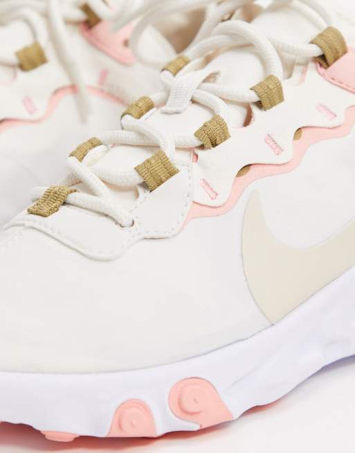 Nike Beige React Element 55 Trainers Asos