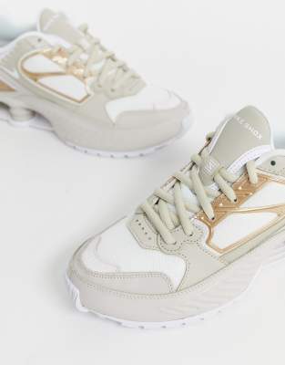 nike beige shox enigma 9000 sneakers