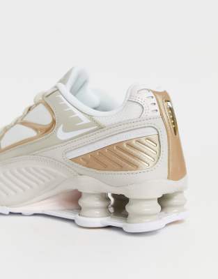 nike beige shox enigma 9000 sneakers