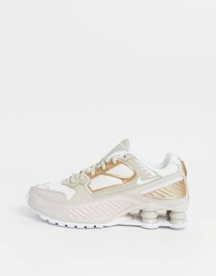 nike beige shox enigma 9000 sneakers