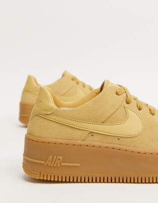 Nike beige With Gum Sole Air Force 1 Sage trainers ASOS