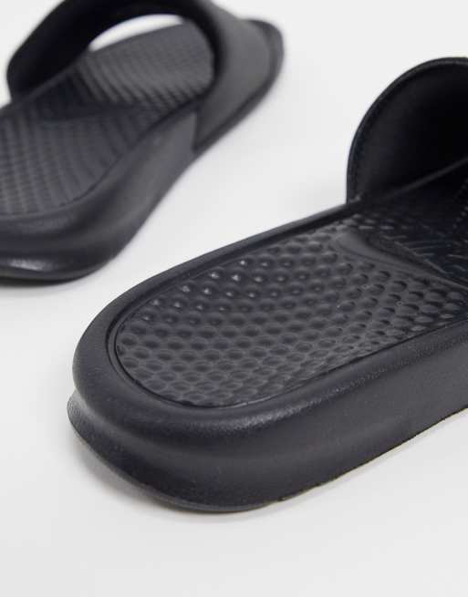 Nike benassi slides discount black and rose gold