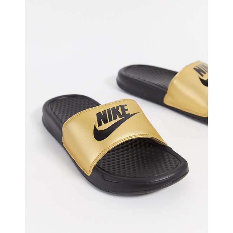 Nike discount benassi gold