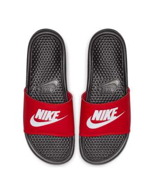 Nike Men's Benassi Jdi Slide Sandals From Finish Line In Red