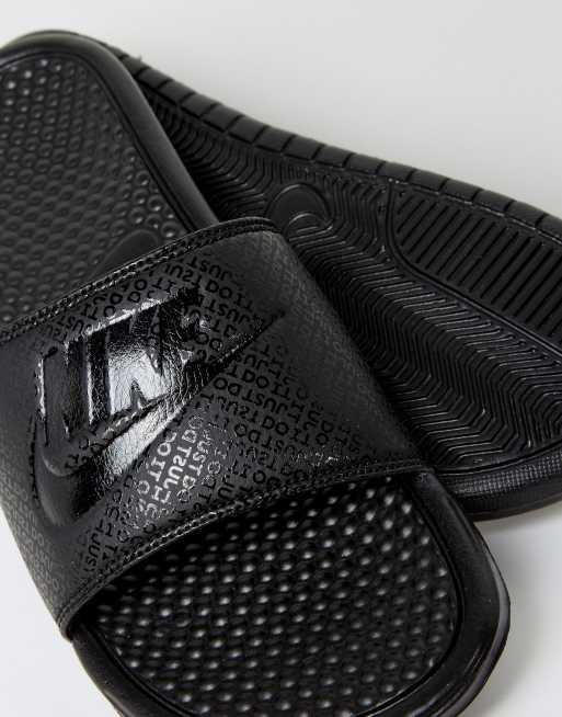 Nike benassi shop black black