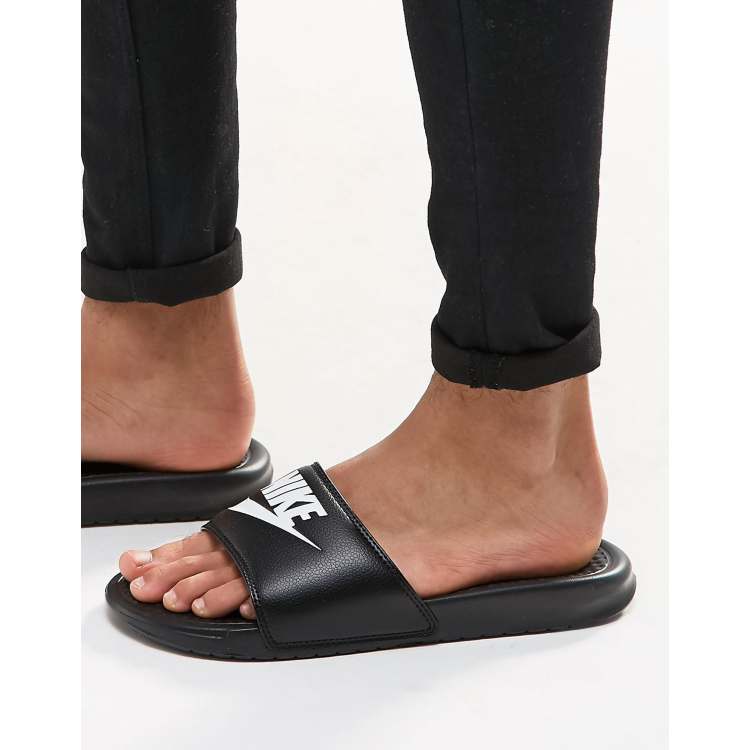 Nike Benassi jdi sliders in black ASOS