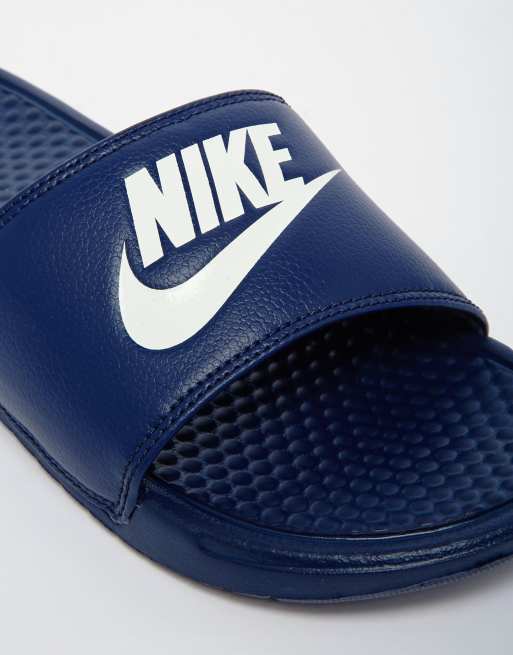 Nike store navy sliders