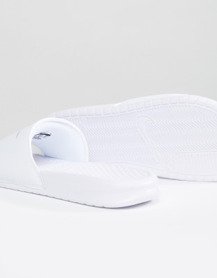 nike benassi sliders white