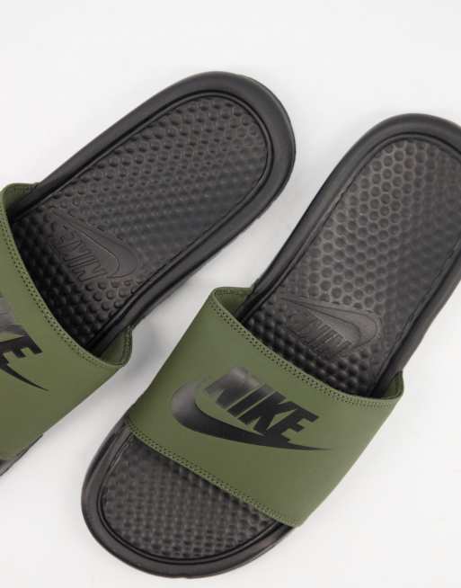 Nike on sale khaki sliders