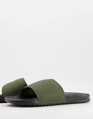 nike benassi jdi slides in olive