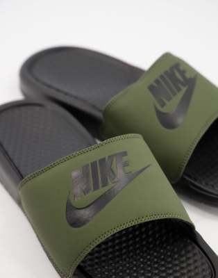 Nike Benassi JDI slides in olive | ASOS