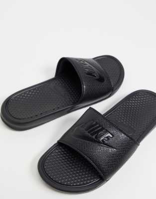 nike benassi slides all black