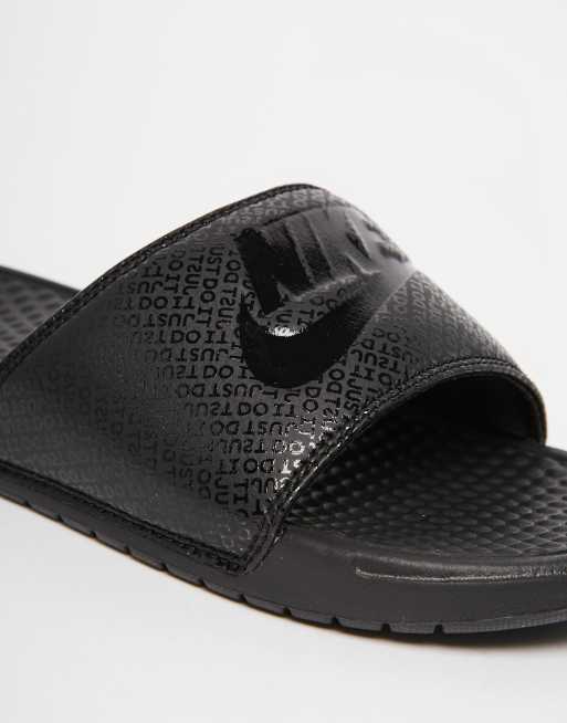 Nike Benassi sliders in black 343880 001 ASOS