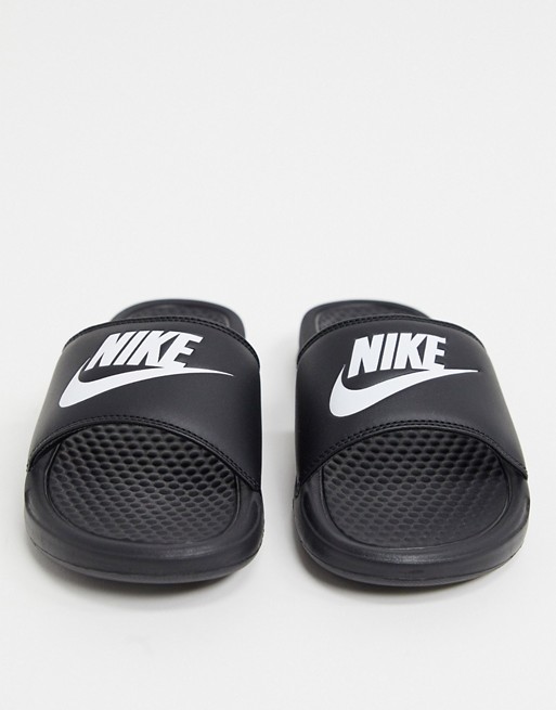 Nike Benassi sliders in black