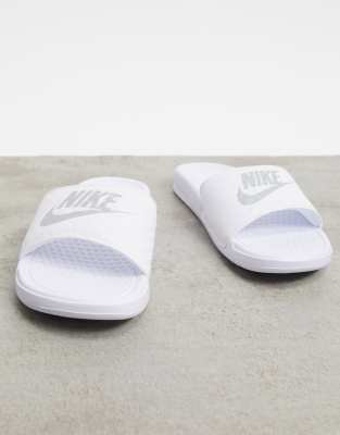 nike benassi sliders white