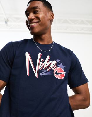 Nike Best Of The Best Hoops T-shirt in navy | ASOS